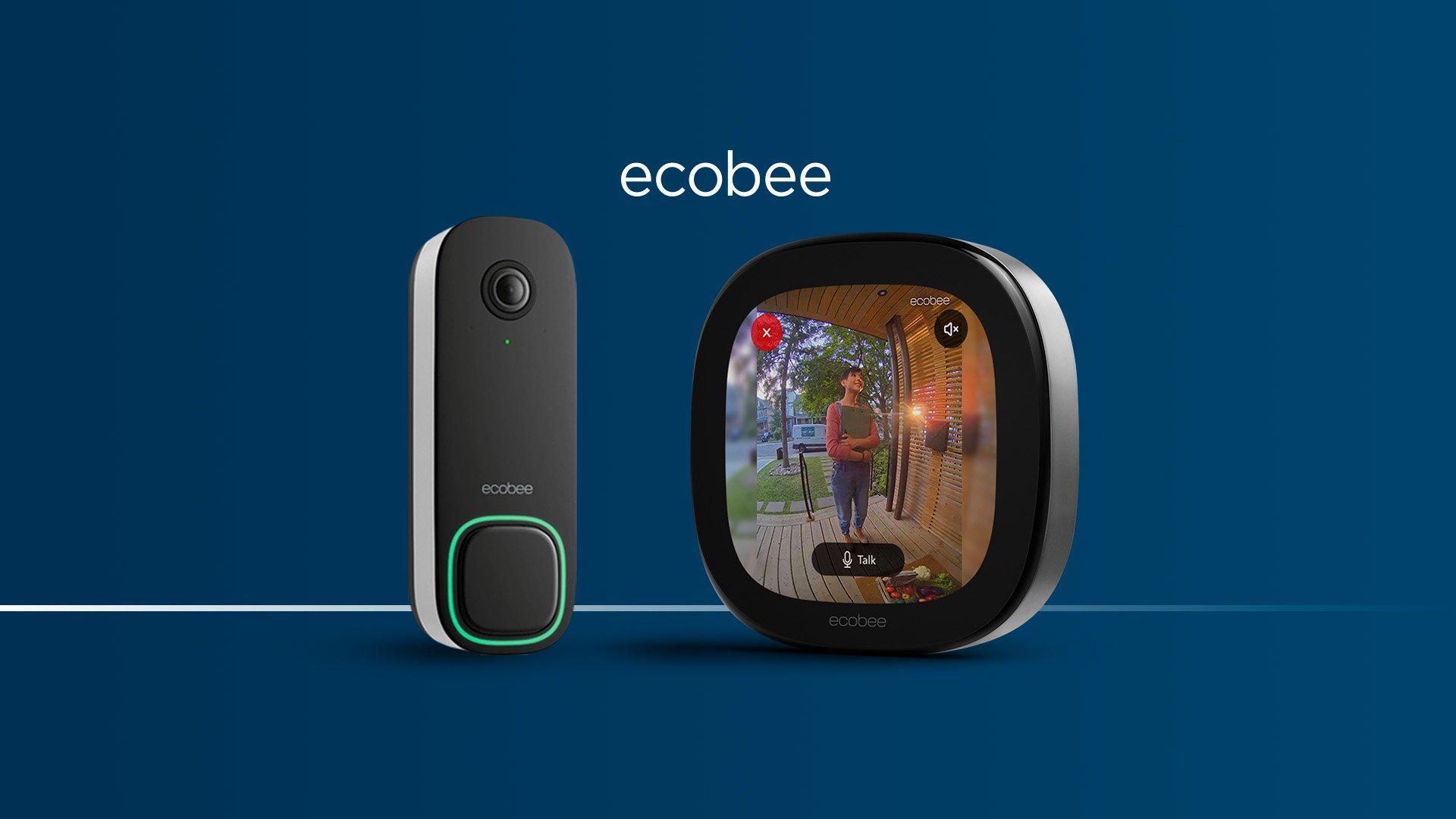 ecobee smart thermostat and doorbell camera